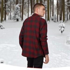 NEW!!! AMERICAN EAGLE BURGUNDY FIRESIDE FLANNEL SHIRT - SIZE XL